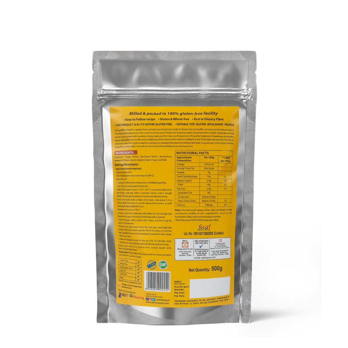 Zero-G Millet Bread Mix (500 g)