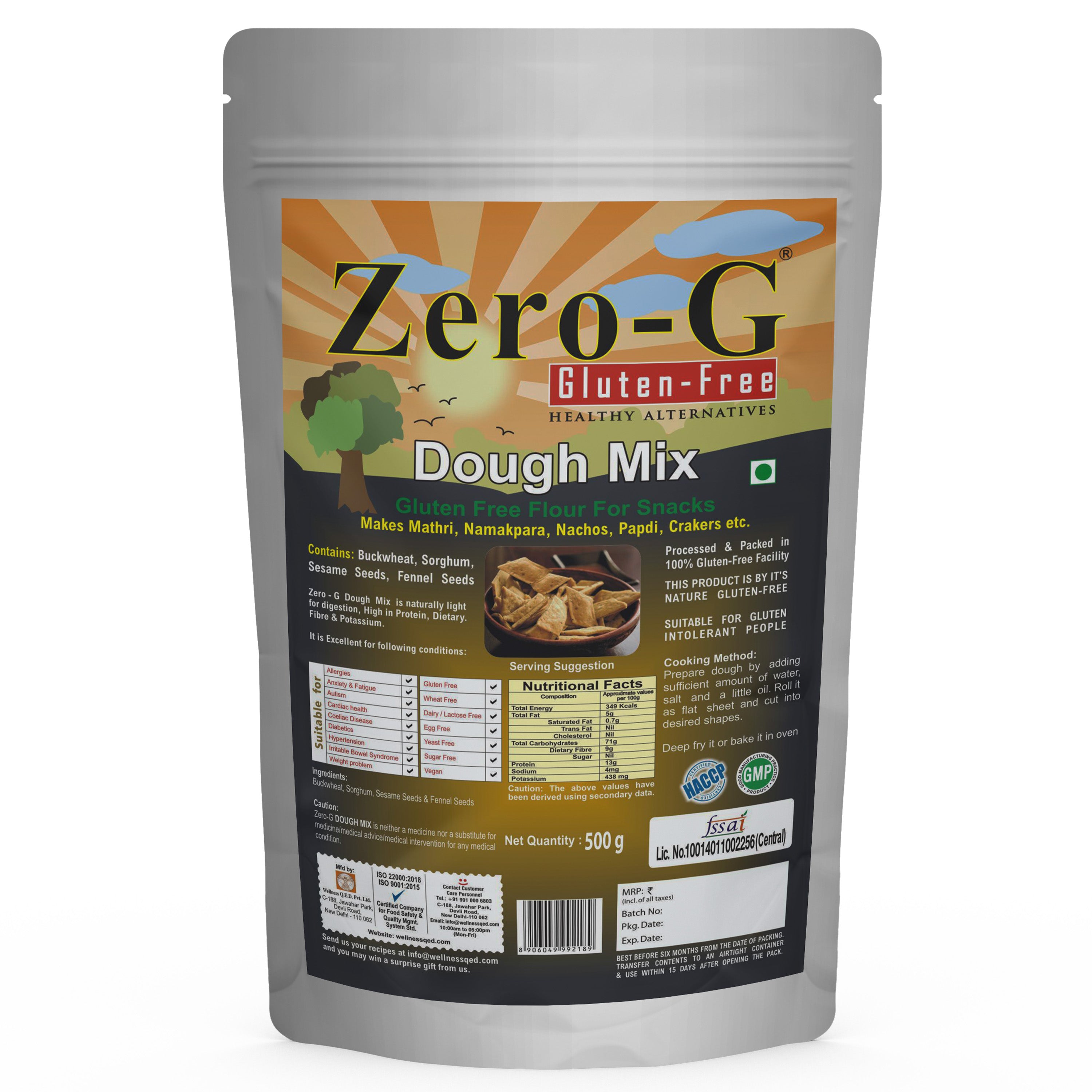 Zero-G Dough Mix for Healthy Snacks - 500g