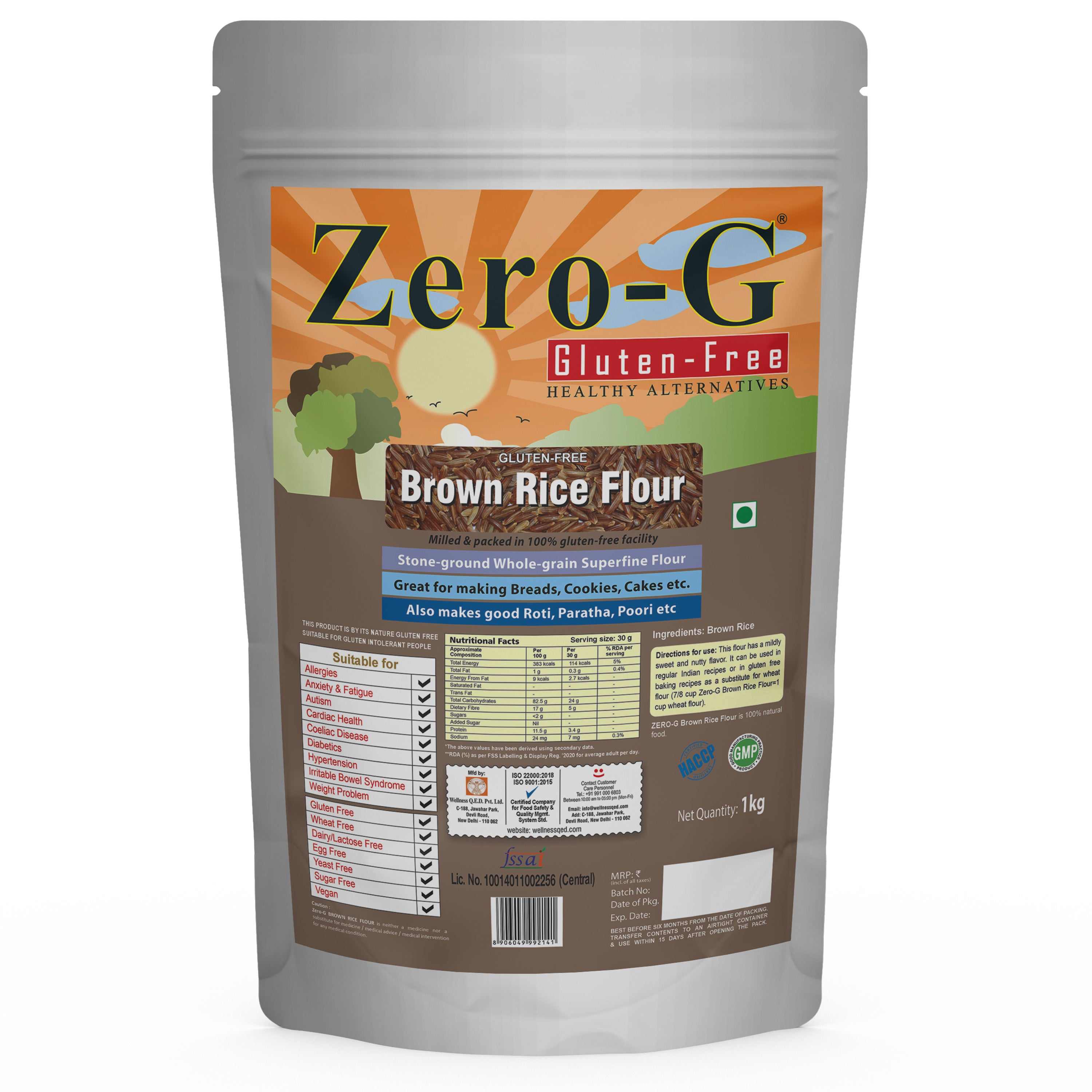 Zero-G Brown Rice Flour - 1 Kg