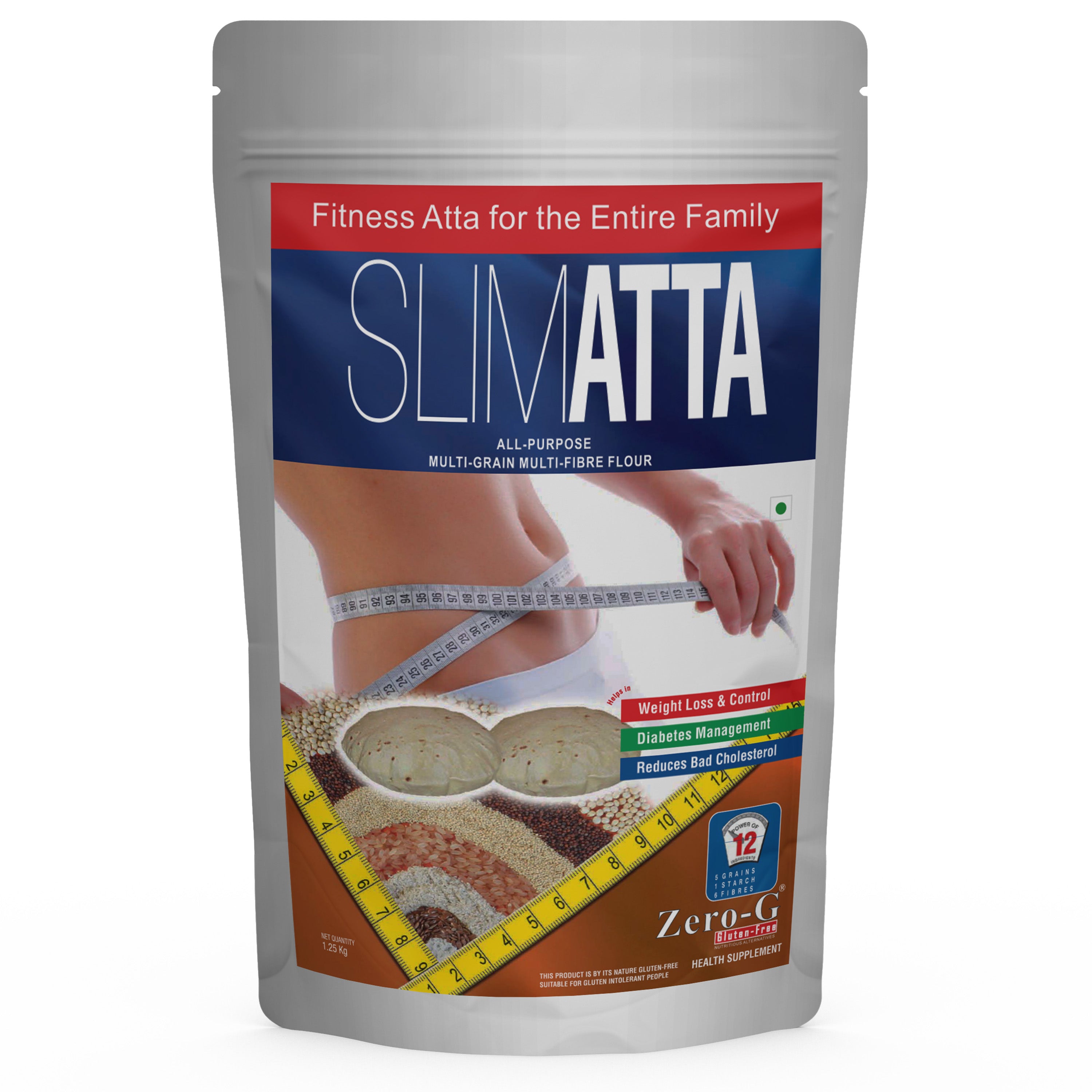 Zero-G SlimAtta (Multi Grain Multi Fibre Flour) - 1.25 Kg