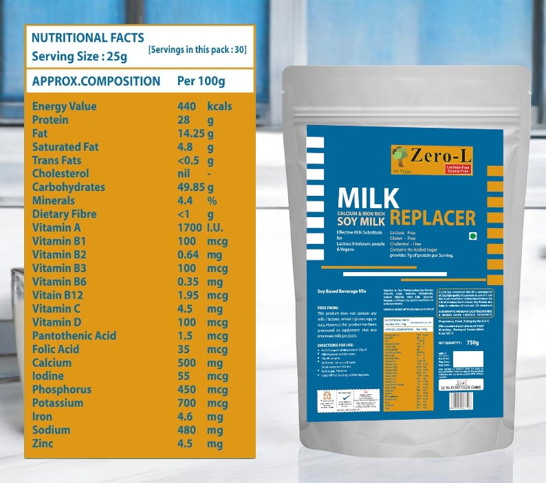 Zero-L Milk Replacer - 750g [30 servings pack]