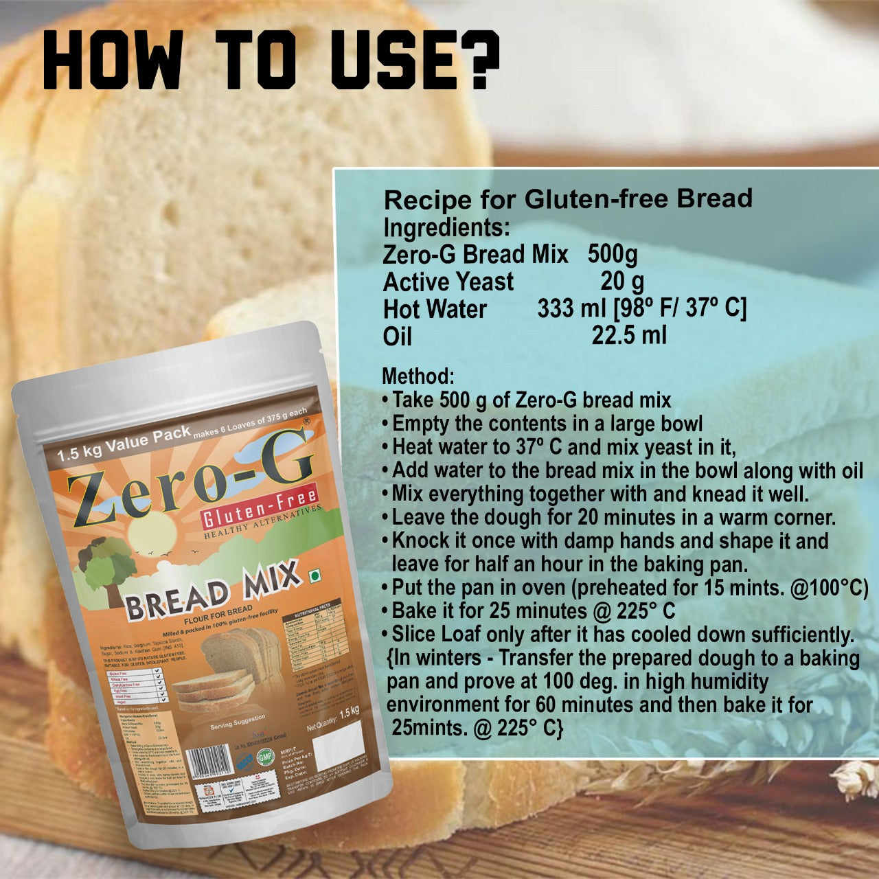 Zero-G Bread Mix - 1.5 Kg