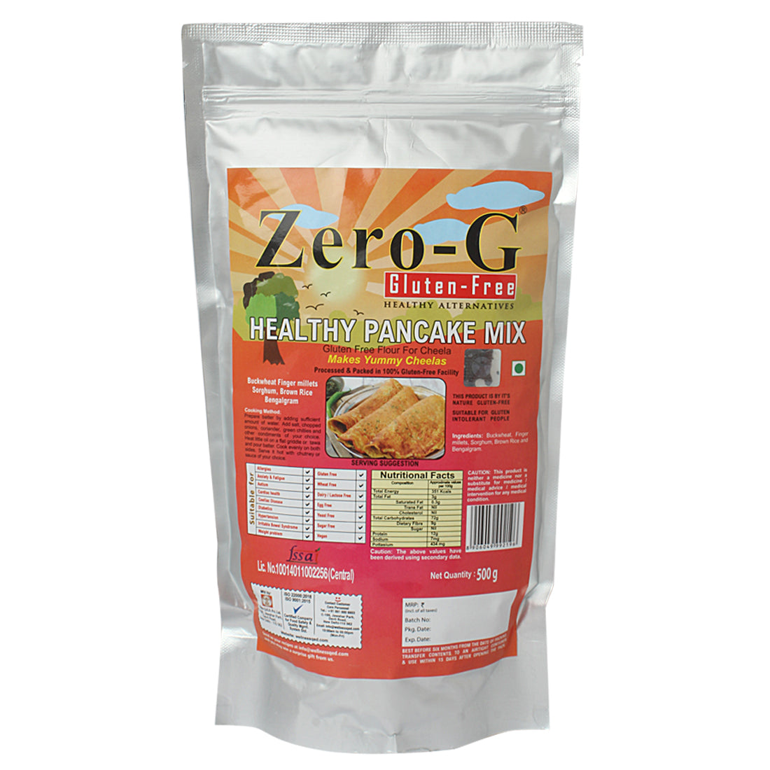 Zero-G Healthy Pancake/ Cheela Mix - 500 g