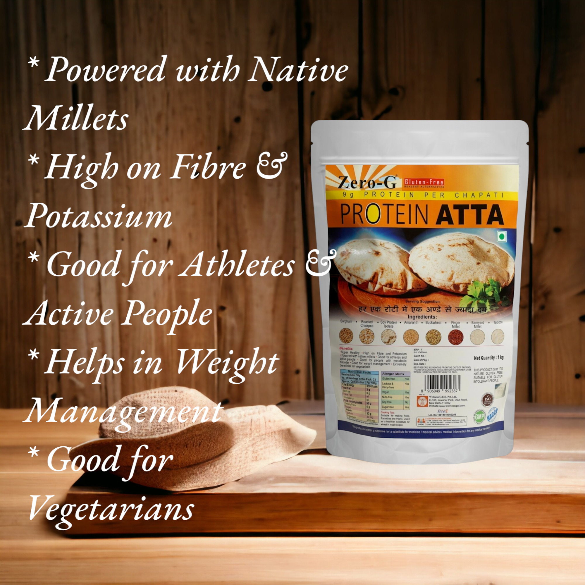 Zero-G Protein Atta - 1kg