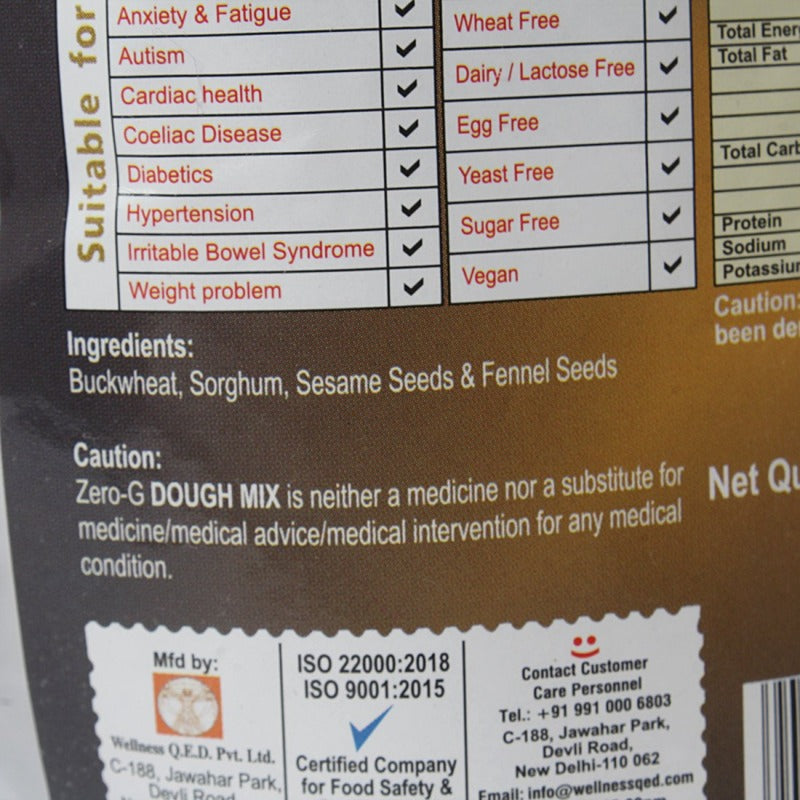 Zero-G Dough Mix for Healthy Snacks